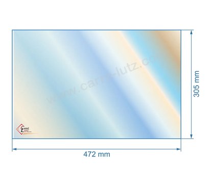 00395  805028 - Vitre réfractaire Vitrocéramique 472x305 mm de foyer Panadero Alhambra 70,70 €