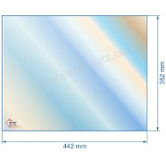 00396  805001 - Vitre réfractaire Vitrocéramique 442x352 mm de foyer Panadero Alpes 75,10 €