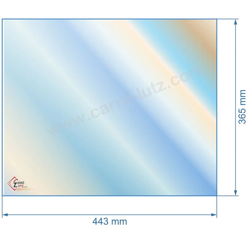 00397  805095 - Vitre réfractaire Vitrocéramique 443x365 mm de foyer Panadero Annecy 81,20 €