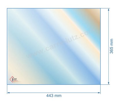 00397  805095 - Vitre réfractaire Vitrocéramique 443x365 mm de foyer Panadero Annecy 81,20 €