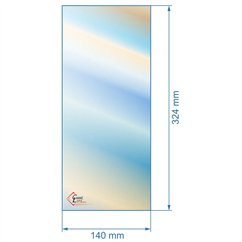 00399  805058 - Vitre réfractaire Vitrocéramique 324x140 mm de foyer Panadero Aragon 31,10 €