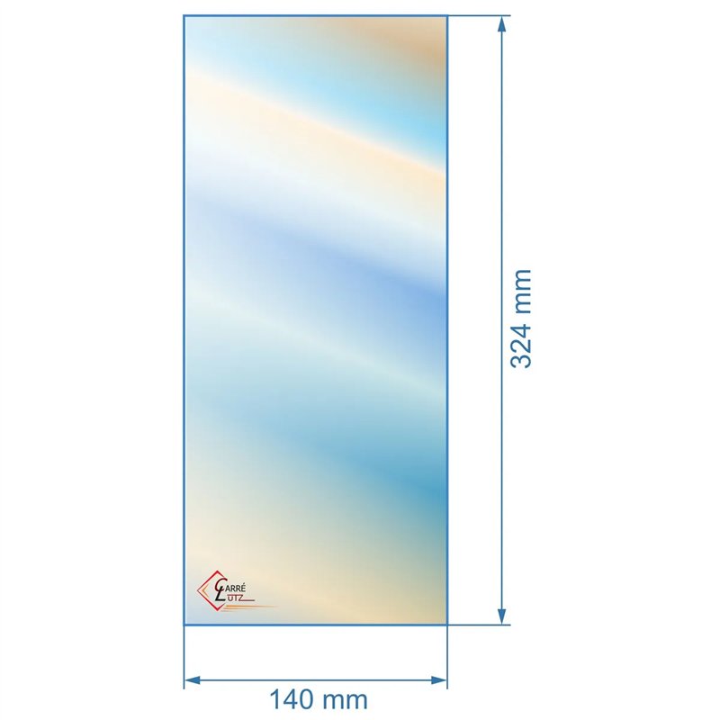 00399  805058 - Vitre réfractaire Vitrocéramique 324x140 mm de foyer Panadero Aragon 31,10 €