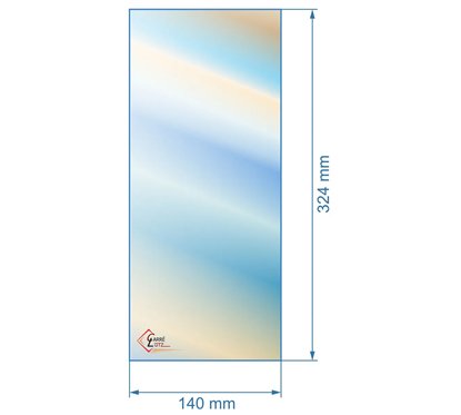 00399  805058 - Vitre réfractaire Vitrocéramique 324x140 mm de foyer Panadero Aragon 31,10 €