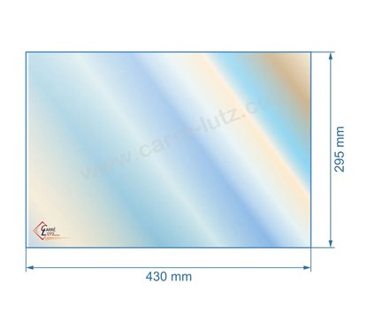 00400  805031 - Vitre réfractaire Vitrocéramique 430x295 mm de foyer Panadero Artic 61,00 €