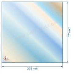 00401  805033 - Vitre réfractaire Vitrocéramique 325x325 mm de foyer Panadero Atlanta 51,60 €