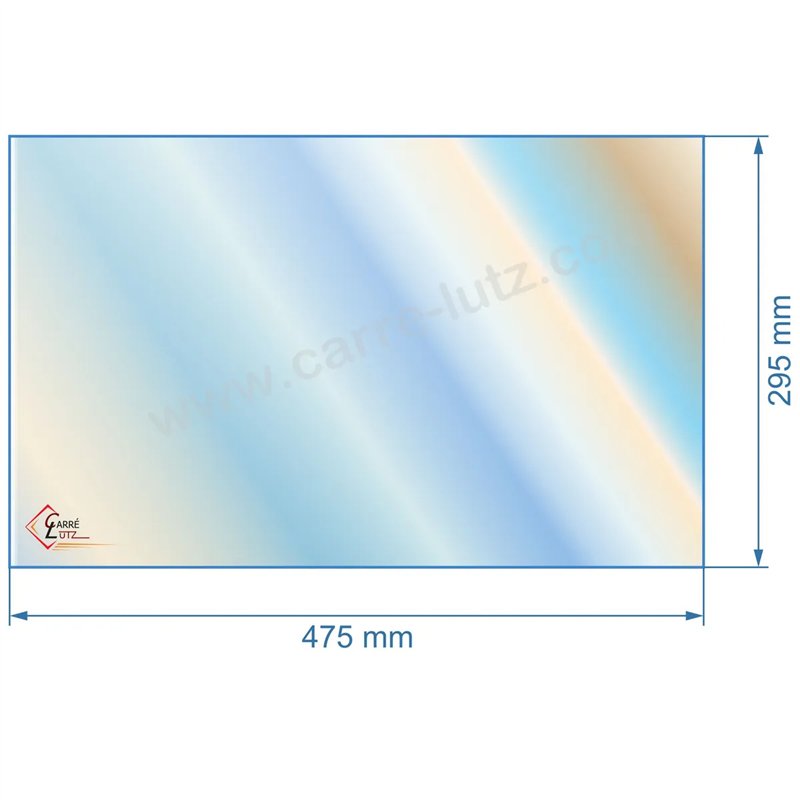 00402  805034 - Vitre réfractaire Vitrocéramique 475x295 mm de foyer Panadero Atlanta 65,90 €