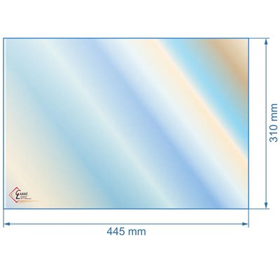 00403  805003 - Vitre réfractaire Vitrocéramique 445x310 mm de foyer Panadero Atlas 58,30 €
