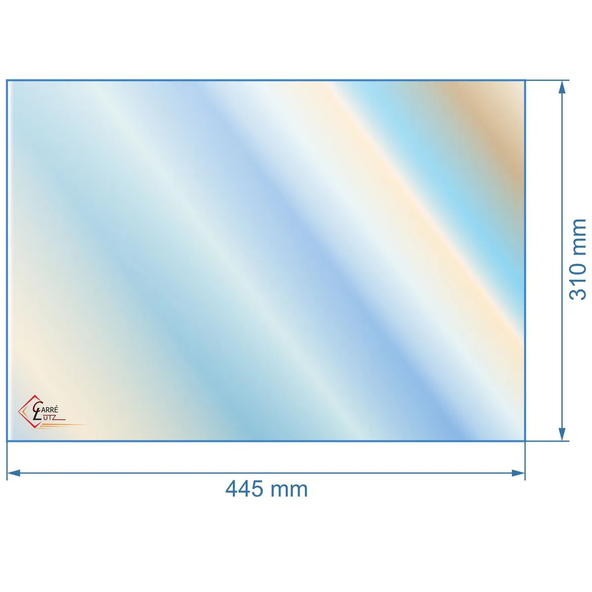 00403  805003 - Vitre réfractaire Vitrocéramique 445x310 mm de foyer Panadero Atlas 58,30 €