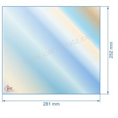 00404  805007 - Vitre réfractaire Vitrocéramique 281x252 mm de foyer Panadero Atomium 40,40 €