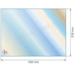 00405  805089 - Vitre réfractaire Vitrocéramique 436x318 mm de foyer Panadero Auckland 65,40 €