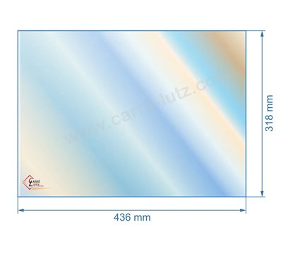 00405  805089 - Vitre réfractaire Vitrocéramique 436x318 mm de foyer Panadero Auckland 65,40 €