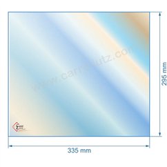 00407  805041 - Vitre réfractaire Vitrocéramique 335x295 mm de foyer Panadero Bali 50,70 €