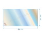 00408  805032 - Vitre réfractaire Vitrocéramique 583x285 mm de foyer Panadero Baltic 70,30 €