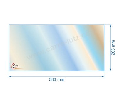 00408  805032 - Vitre réfractaire Vitrocéramique 583x285 mm de foyer Panadero Baltic 75,50 €
