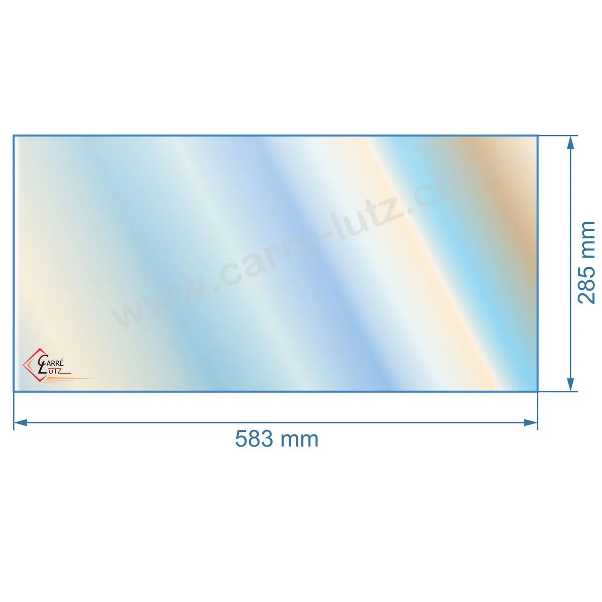 00408  805032 - Vitre réfractaire Vitrocéramique 583x285 mm de foyer Panadero Baltic 70,30 €
