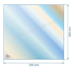 00411  805131 - Vitre réfractaire Vitrocéramique 330x300 mm de poele Panadero Sagres 50,80 €