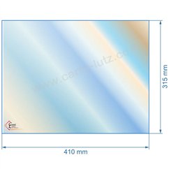 00413  805054 - Vitre réfractaire Vitrocéramique 410x315 mm de poele Panadero Bergen 61,90 €