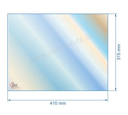 00413  805054 - Vitre réfractaire Vitrocéramique 410x315 mm de poele Panadero Bergen 61,90 €