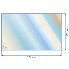 00414  Vitre réfractaire Vitrocéramique 572x352 mm de poele Panadero  88,40 €