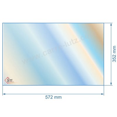00414  Vitre réfractaire Vitrocéramique 572x352 mm de poele Panadero  88,40 €