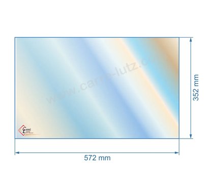 00414 Vitre réfractaire Vitrocéramique 572x352 mm de poele Panadero 85,10 €