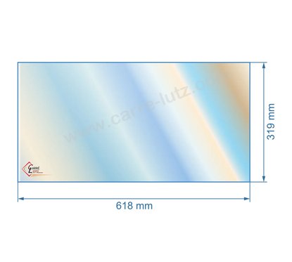 00415  Vitre réfractaire Vitrocéramique 618x319 mm de poele Panadero C710 86,80 €