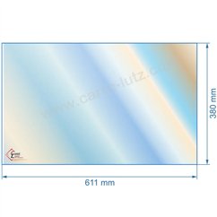 00416  Vitre réfractaire Vitrocéramique 611x380 mm de poele Panadero C-715 99,70 €