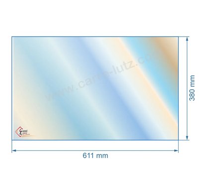 00416  Vitre réfractaire Vitrocéramique 611x380 mm de poele Panadero C-715 99,70 €