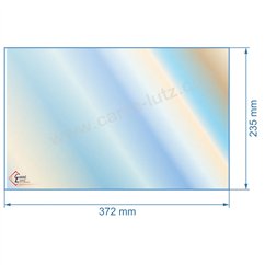 00419  805009 - Vitre réfractaire Vitrocéramique 372x235 mm de poele Panadero Castilla 46,60 €