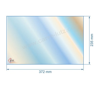00419  805009 - Vitre réfractaire Vitrocéramique 372x235 mm de poele Panadero Castilla 46,60 €