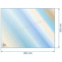 00420  805043 - Vitre réfractaire Vitrocéramique 485x355 mm de poele Panadero Chicago 77,70 €