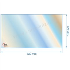 00421 805019 - Vitre réfractaire Vitrocéramique 332x182 mm de poele Panadero Coimbra Sup, 36,60 €