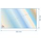 805019 - Vitre réfractaire Vitrocéramique 332x182 mm de poele Panadero Coimbra Sup,