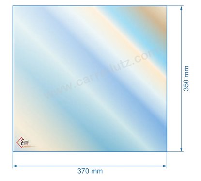 00422  805022 - Vitre réfractaire Vitrocéramique 370x350 mm de poele Panadero Copenhague  62,00 €