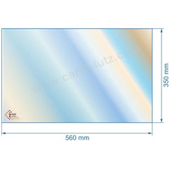 00423 805021 - Vitre réfractaire Vitrocéramique 560x350 mm de poele Panadero Copenhague 86,40 €