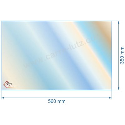 00423  805021 - Vitre réfractaire Vitrocéramique 560x350 mm de poele Panadero Copenhague  86,40 €