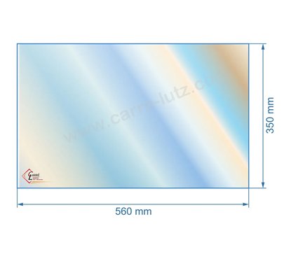 805021 - Vitre réfractaire Vitrocéramique 560x350 mm de poele Panadero Copenhague 