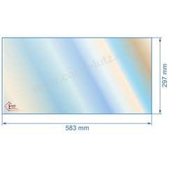 00424  805056 - Vitre réfractaire Vitrocéramique 583x297 mm de poele Panadero Delta 73,20 €