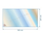 00424  805056 - Vitre réfractaire Vitrocéramique 583x297 mm de poele Panadero Delta 73,20 €