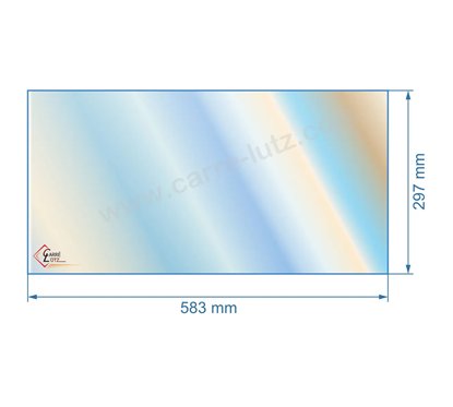 805056 - Vitre réfractaire Vitrocéramique 583x297 mm de poele Panadero Delta