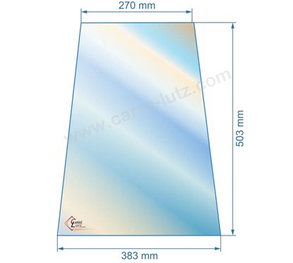 508037 - Vitre réfractaire Vitrocéramique 503x383/270 mm de poele Panadero Garden
