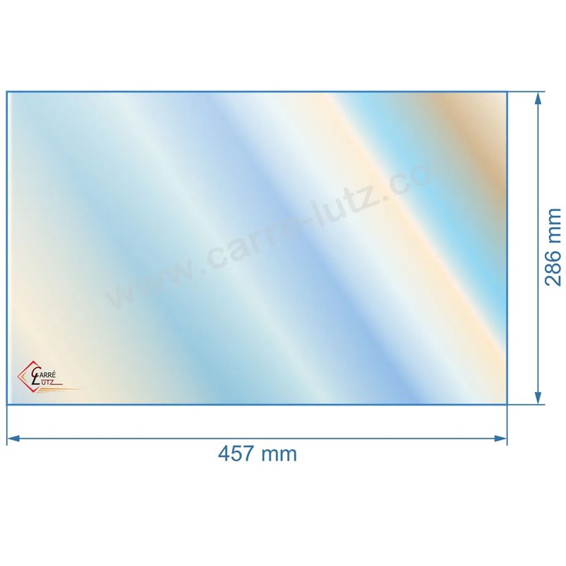 805067 - Vitre réfractaire Vitrocéramique 457x286 mm de poele Panadero Giulietta