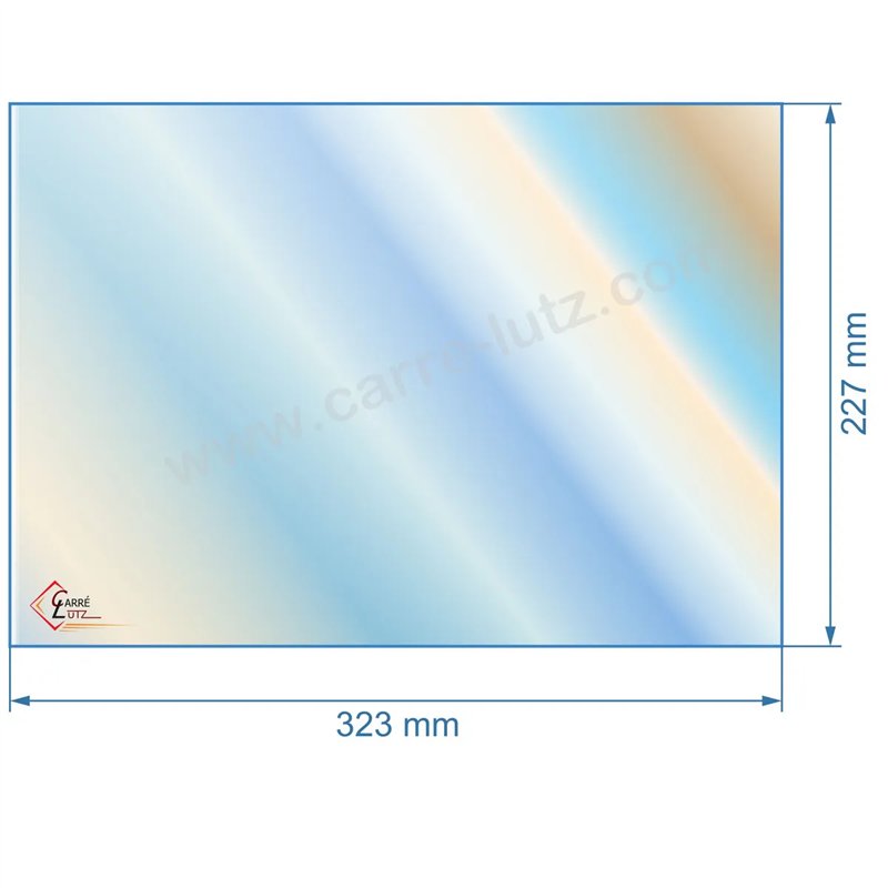 805092 - Vitre réfractaire Vitrocéramique 323x227 mm de poele Panadero Menorca