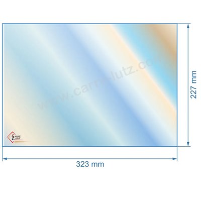 00433  805092 - Vitre réfractaire Vitrocéramique 323x227 mm de poele Panadero Menorca 41,40 €