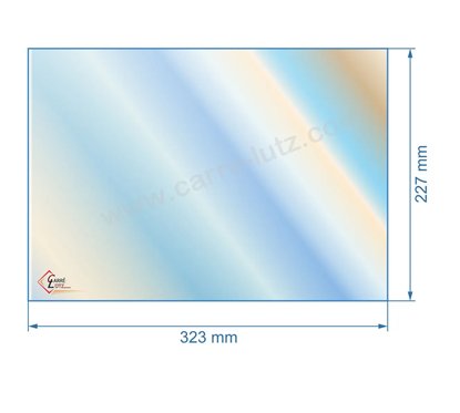 00433  805092 - Vitre réfractaire Vitrocéramique 323x227 mm de poele Panadero Menorca 41,40 €