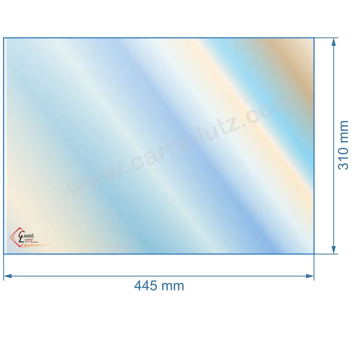 00436  805003 - Vitre réfractaire Vitrocéramique 445x310 mm de poele Panadero Montreal 58,30 €