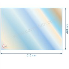 00437  805098 - Vitre réfractaire Vitrocéramique 615x420 mm de poele Panadero Muse 114,80 €