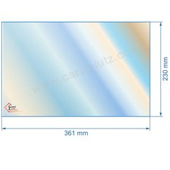 00439  805010 - Vitre réfractaire Vitrocéramique 361x230 mm de poele Panadero Nimes 47,20 €