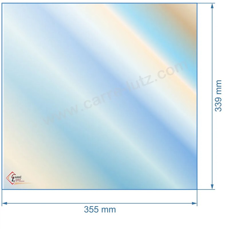 00440  805042 - Vitre réfractaire Vitrocéramique 355x339 mm de poele Panadero Odessa 50,90 €