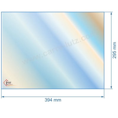 00441  805014 - Vitre réfractaire Vitrocéramique 394x295 mm de poele Panadero Toledo 57,10 €
